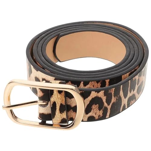 Belts for Women, 1pc Retro Female Leopard Belt Women Luxury Thin Pigskin Waist Belt Metal Buckle Casual Cowgirl Belts4