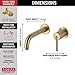 Delta Faucet Trinsic Wall Mount Faucet, Gold Bathroom Faucet, Wall Mount Bathroom Faucet 3 Hole, Widespread Bathroom Faucet, Champagne Bronze T3559LF-CZWL
