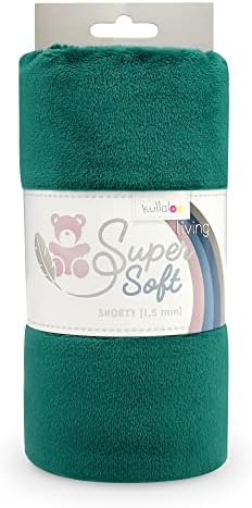 Short Pile Plush Fabric for Sewing/Minky for plushies & Many More ✦ 39.5x29.5 inch ✦ Pile Length 1/16 inch (1.5 mm) ✦ Dark Emerald