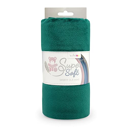 Short Pile Plush Fabric For Sewing/Minky For Plushies & Many More ✦ 39.5X29.5 Inch ✦ Pile Length 1/16 Inch (1.5 Mm) ✦ Dark Emerald #TOP3