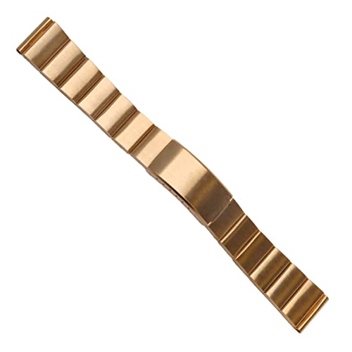 Dcasmo group Correa Reloj de Acero Inoxidable para Hombre 19 mm Compatible con Cronógrafo Omega Megaquartz o Jedi NOS 1960 1970- Armis Original Vintage Bañado en Or