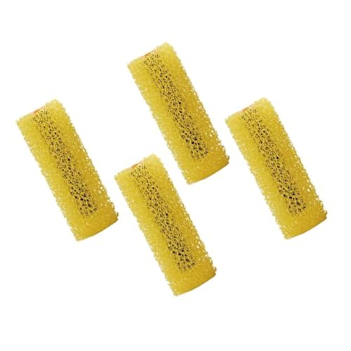 EnweiBingshi 4 Inch Paint Roller Cover,Texture Sponge Brush, Resilient Sponge Brush, for Household Wall, Dining Room, Kitchen and Ceiling (Yellow，4Pcs)