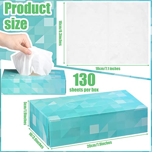Image of Yinder 12 Packs Back to School Facial Tissue Boxes 1560 Sheets Soft Facial Tissue Bulk for Teacher Classroom School 2 Ply 130 Sheets Travel Tissues for Home Office Car Kitchen Wedding(Single)