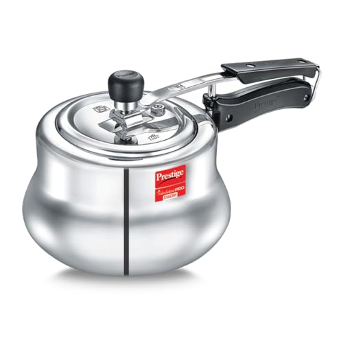 Image of Prestige Nakshatra Pro Plus Svachh Aluminium Gas & Induction Compatible Spillage Control Inner Lid Pressure Cooker Handi 2 L Silver