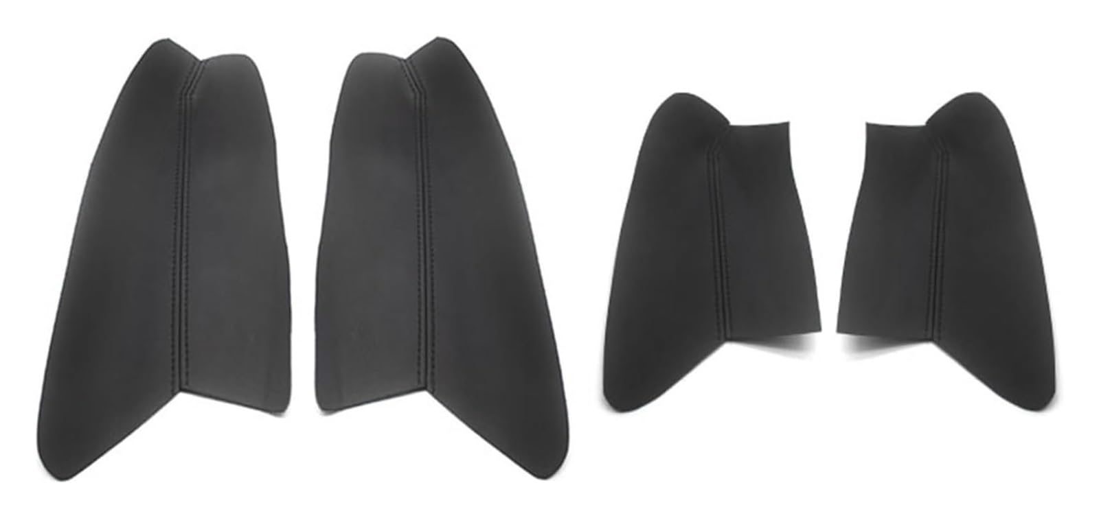 Qwqnsd Black For Focus 2019 Car Door Handle Armrest Panel Microfiber Leather Cover Interior Trim Car Interior Mouldings(Black)