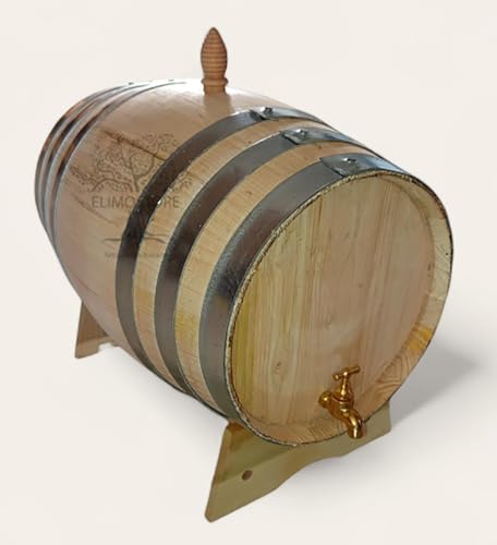 Generico Botte di Castagno da 20 Litri con Rubinetto in Ottone