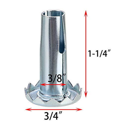 Skelang ZS008 12 Pcs Caster Sockets Metal Caster Stem Sleeve,Wheel Socket Furniture Insert thumb #2