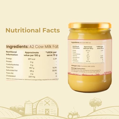 Image of Goswasthya A2 Cow Ghee 1L | Traditionally Bilona-Churned, Danedar Ghee | Aromatic| NABL Lab Tested (70+ tests), Cruelty-Free | Grass-Fed | Glass Jar