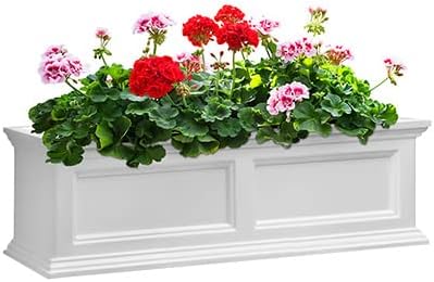 Mayne Fairfield Window Box Planter White