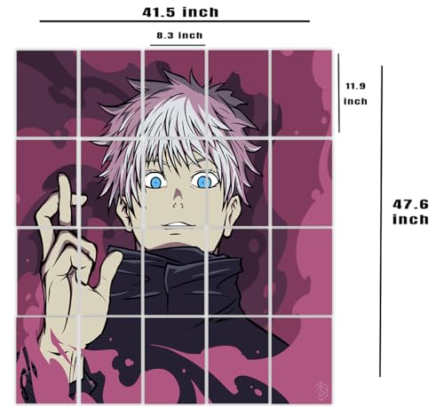 Image of VEENSHI Gojo Satoru Anime Poster Wall Collage Kit - 20 Pieces | Jujutsu Kaisen Fan Art Decor, Perfect for Bedroom or Dorm Room