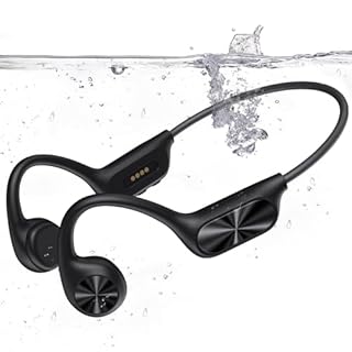 Bone Conduction Headphones, Swimming Headphones, Open Ear Sport Earphones Wireless Bluetooth 5.4 Built-in MP3 Player 32G, IPX8 Waterproof Headphones for Swimming, Cycling, Running