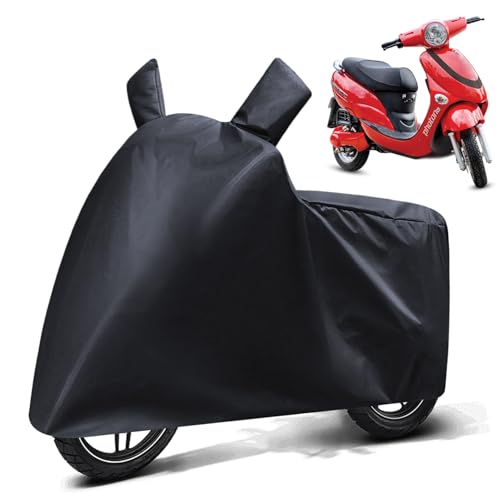 Image of FABTEC Waterproof Scooty Body CoverCompatible with Hero Electric Photon, A1 (Black)
