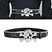Fashionable Rhinestones Studded Belt Skull Pattern Waist Durability For Enhancing Dresses And Casual Looks Decorative Waist B