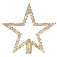 Amazon.de: Weihnachtsbaum Spitze mit Gold Glitzer - 18 cm - offenes Design  modern - Christbaumspitze Weihnachts Stern Baumspitze Tannenbaum Kunststoff