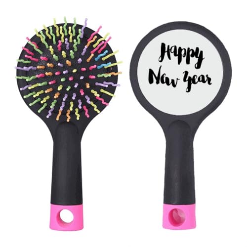Brosse à cheveux démêlante Happy New Year idéale pour la routine beauté du matin dans votre salle de bain