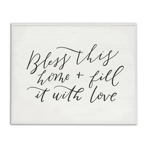 Bless This Home Typography, 24 x 30 Inch Framed Giclée Print