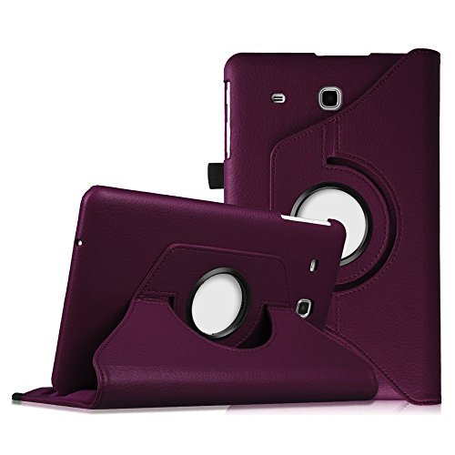 Fintie Rotating Case for Samsung Galaxy Tab E 9.6 - Premium PU Leather 360 Degree Rotating Cover Swivel Stand for Samsung Tab E Wi-Fi/Tab E Nook/Tab E Verizon 9.6-Inch Tablet, Purple Fintie Rotating Case for Samsung Galaxy Tab E 9.6 - Premium PU Leather 360 Degree Rotating Cover Swivel Stand for Samsung Tab E Wi-Fi/Tab E Nook/Tab E Verizon 9.6-Inch Tablet, Purple