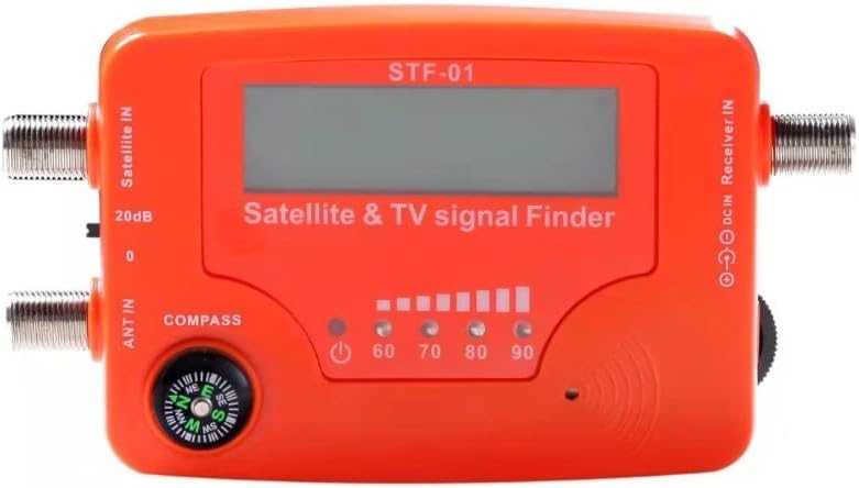 Digital Satellite Signal Detector Portable LCD Display TV Signal Finders 2 In 1 Device With Buzzer Tone Satellite Finders With Display Orange