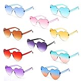【Sicherheitsmaterial】Herz brille hergestellt aus hochwertigem PC-Harz, ungiftig, sicher und stark, leicht und langlebig, bequem zu tragen, bietet eine komfortable und trendige Erfahrung für die meisten Menschen.