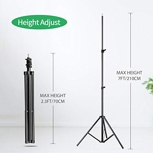 Andoer Studio Fotografico Kit di Illuminazione, 1.8mx 2.8m/6x 9ft con Sistema di Supporto per Sfondo, 135W 5500K Ombrello, Softbox, Softbox kits 5in1 Reflector for Photo Studio, Fotografia , Video