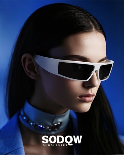 SODQW Wrap Around Sunglasses for Women Trendy Non-Polarized Headband Sun Glasses for Daily Wear with UV4002