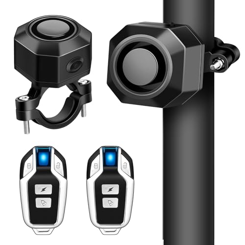 Fahrrad Alarmanlage, 2 Paare Fahrradalarmanlagen mit Fernbedienung, USB...