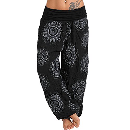 Leichte Sommer Hose Kreis Strand Harem Aladin Blume Ali Baba Pumphose...