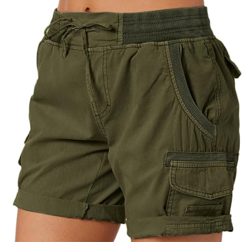 Shorts cargo taille haute femmes : confort et coupe ajustée en taille 3XL