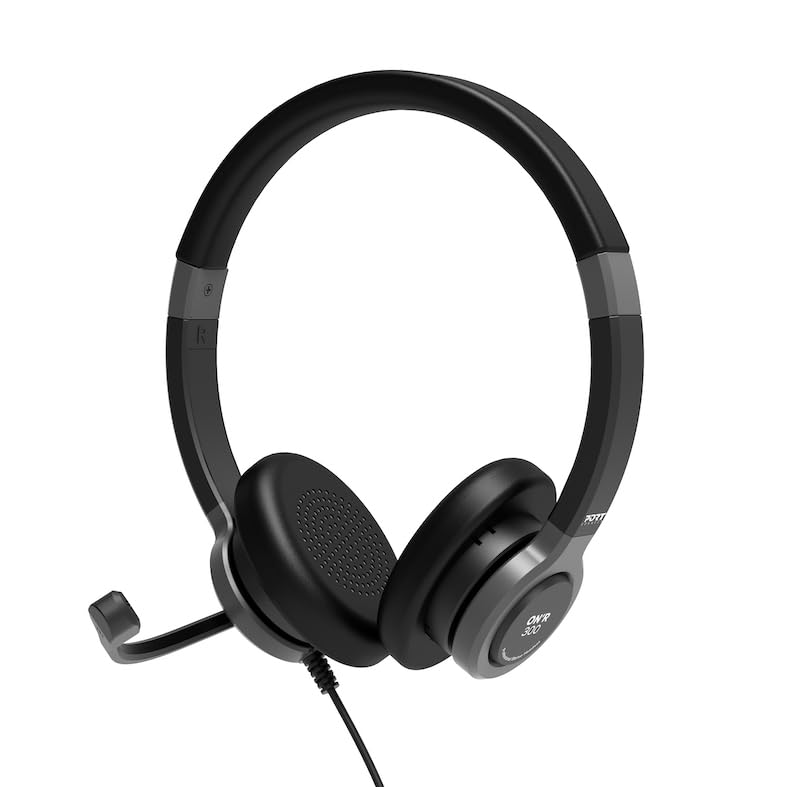 Casque micro stéréo Port Designs Pro On R 300 compatible tous PC USB-A USB-C