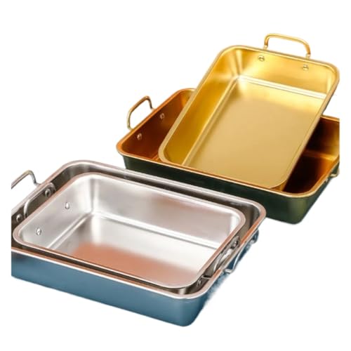 Bandeja de hornear de acero resistente, molde rectangular para asados de calidad 5