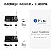 Wuloo Intercoms Wireless for Home 1 Mile (5280 Feet) Range 10 - Channel, Wireless Home Intercom System for House Business Office, Room to Room Intercom, Home Communication System (2 Packs, Black)