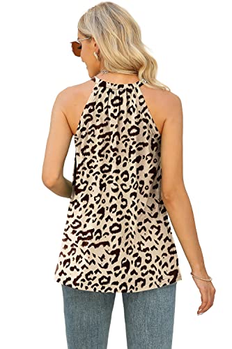 Womens Tank Tops Dressy Casual Lace Sleeveless Animal Print Tops Sexy L #TOP3