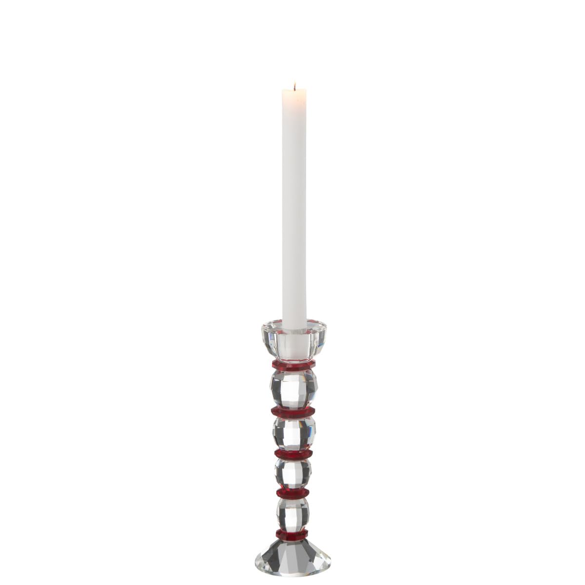 Chandelier Design en Cristal Annie 22cm Transparent & Rouge