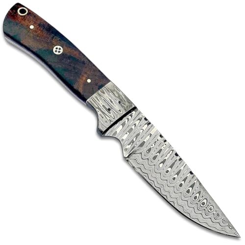 PAL 2000 KNIVES Custom Handmade Damascus Steel 10.5 Inches Hunting Knife with Sheath 6002