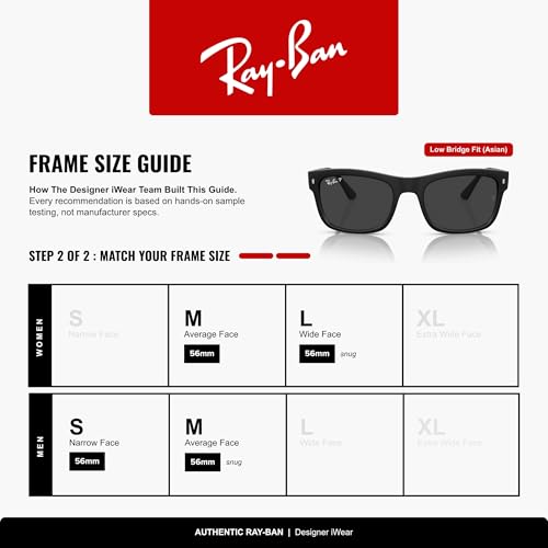 Image of Ray-Ban RB4428F Square Asian Fit Low Bridge Square Sunglasses for Men for Women +BUNDLE with ACCESSORY EYEWEAR KIT
