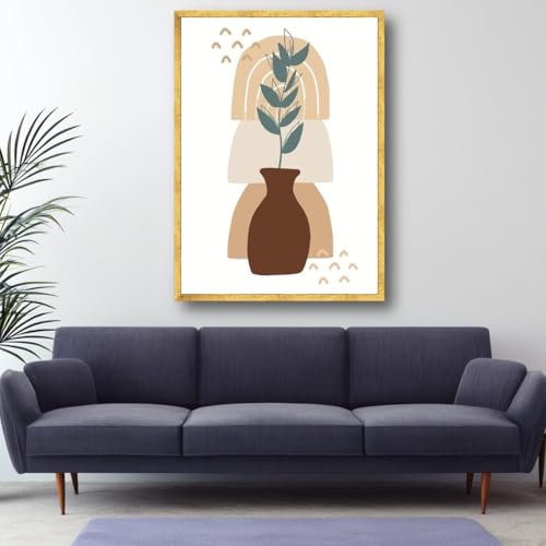 Toile imprimée minimaliste de style bohème abstrait pour salon moderne