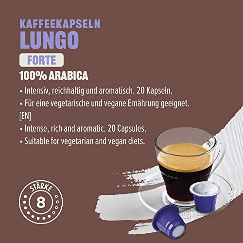 Kaffeekapseln von Amazon Lungo Forte für Nespresso-Maschinen