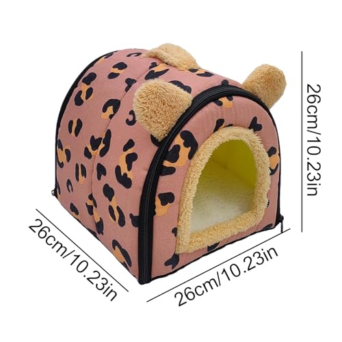 Cama de invierno para mascotas pequeña como conejos y erizos en forma de cueva para dormir 3