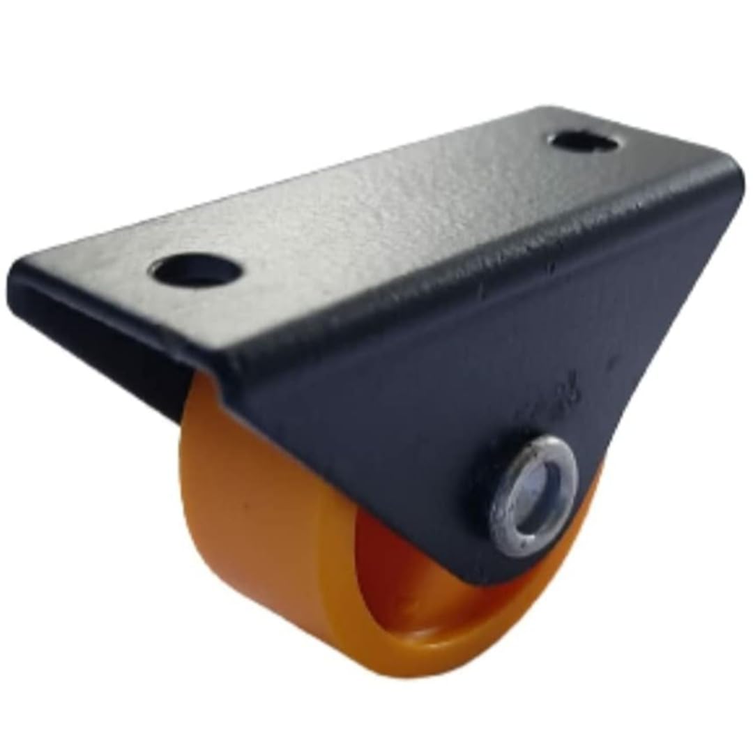 Caster Wheel Small Fix Wheel Castor Wheels, 30 mm Wheel Caster for Furniture Table Trolley (Durable Black & Orange Design, 90 kgs Load Capacity) Pack of 4 For Tables, Cabinets, Stands & DIY Projects 3