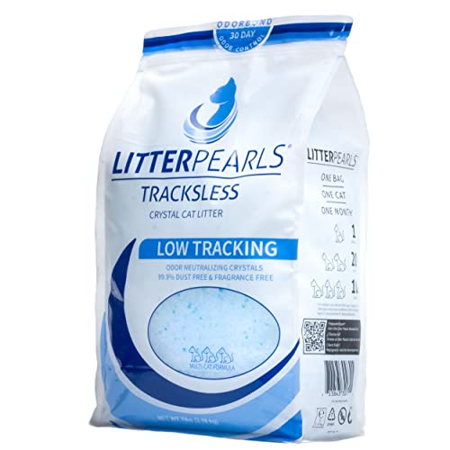 Litter Pearls Tracksless Unscented NonClumping Crystal Cat Litter with