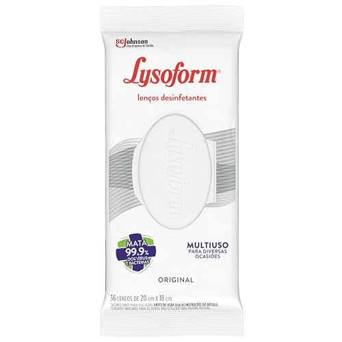 Lysoform Original, Lenço Umedecido Desinfetante Multiuso, 36 unid...