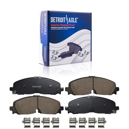 Image of Detroit Axle - Brake Pads for 2021-2022 Chevrolet Colorado GMC Canyon, Front and Rear Ceramic Brake Pads with Hardware Replacement