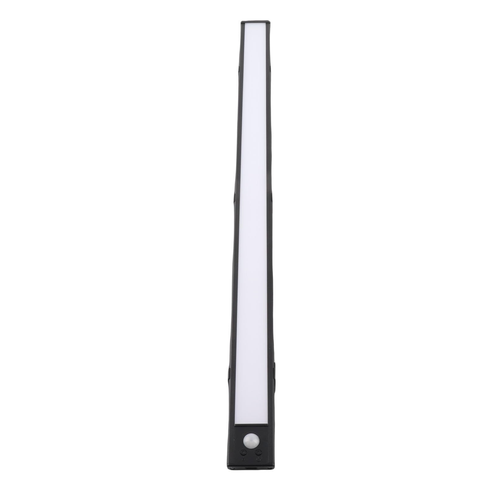Barra luminosa a LED con sensore di movimento, lampada da armadio ricaricabile ultra sottile per corridoio, nero, 23,6 pollici