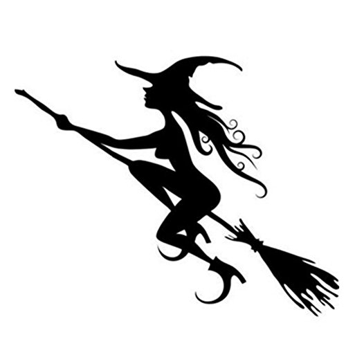 xuebao Happy Halloween Magical Witch and Spider Tomb Wall Decals Window Stickers Halloween Decorations for Kids Rooms Nursery Halloween Party (Style 3)