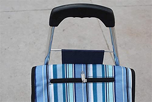 JHYFT Einkaufswagen Tragbarer Einkaufswagen Bequemer tragbarer zusammenklappbarer Einkaufstrolley Klappbarer Handwagen… – Bild 4