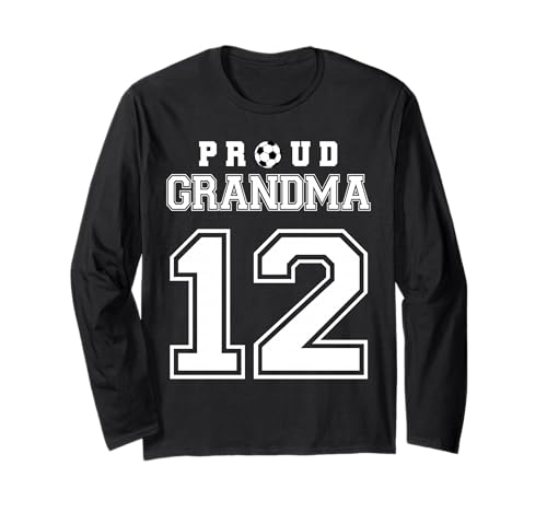 Número 12 Personalizado Orgulloso Fútbol Futbol Abuela Personalizado Manga Larga
