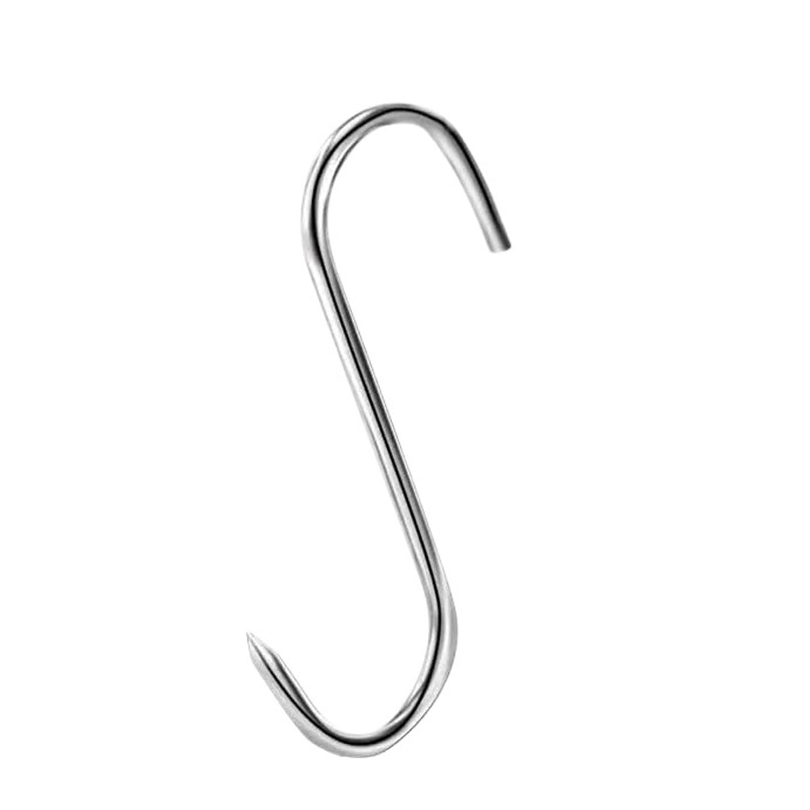 Gancho de carnicero de acero inoxidable en forma de S, 50 unidades, for ahumado en caliente y frío, carnicería, caza, pollo, barbacoa, salchichas de cerdo, tocino y parrilla. Para Carnes(15cm)