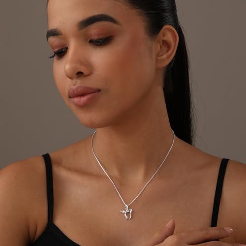 LeCalla 925 Sterling Silver Small Hebrew Letter Chai Necklace Pendant | Chair Pendant Necklace Religious Jewish Jewelry | Sign of Life with Chain for Women2