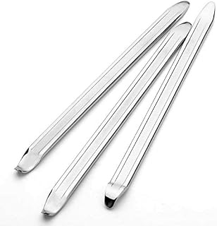 KAHEIGN 3Pcs Tyre Lever, 30cm Manganese Steel Tire Levers Spoon Tire Remover Repair Tools for Bicycle Motorcycle Bike Car Tire Changing Removing (Silver)