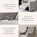 Babyletto Kiwi Glider Recliner Nursery Chair w/ USB Ports - GREENGUARD Gold Certified - Water & Stain Resistant Glider Rocking Chair - Electronic, 270° Swivel, Performance Grey Eco-Weave